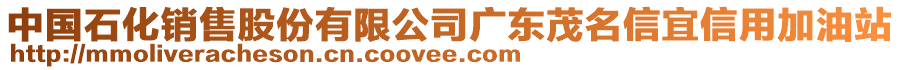 中國石化銷售股份有限公司廣東茂名信宜信用加油站