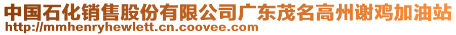 中國石化銷售股份有限公司廣東茂名高州謝雞加油站