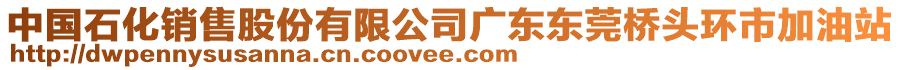 中國(guó)石化銷售股份有限公司廣東東莞橋頭環(huán)市加油站