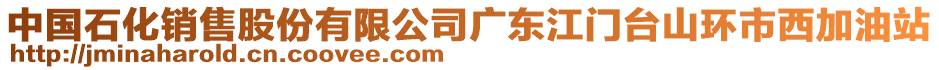 中國(guó)石化銷(xiāo)售股份有限公司廣東江門(mén)臺(tái)山環(huán)市西加油站