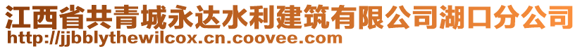 江西省共青城永達水利建筑有限公司湖口分公司