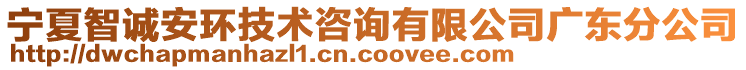 寧夏智誠安環(huán)技術(shù)咨詢有限公司廣東分公司