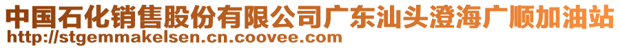 中國石化銷售股份有限公司廣東汕頭澄海廣順加油站