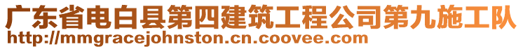 廣東省電白縣第四建筑工程公司第九施工隊