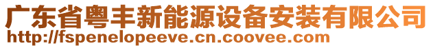 廣東省粵豐新能源設(shè)備安裝有限公司