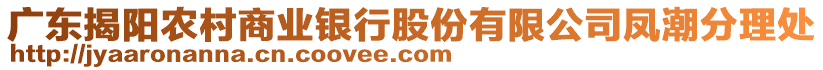 廣東揭陽農(nóng)村商業(yè)銀行股份有限公司鳳潮分理處