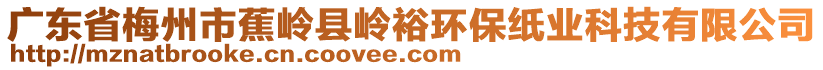 廣東省梅州市蕉嶺縣嶺裕環(huán)保紙業(yè)科技有限公司