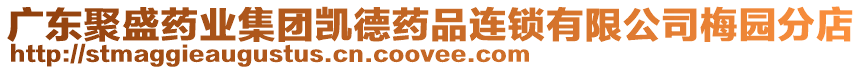 廣東聚盛藥業(yè)集團凱德藥品連鎖有限公司梅園分店