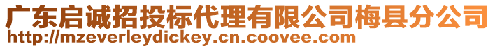 廣東啟誠招投標代理有限公司梅縣分公司