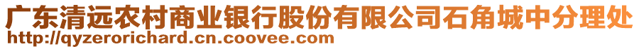 廣東清遠農(nóng)村商業(yè)銀行股份有限公司石角城中分理處