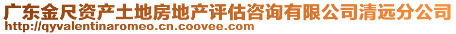 廣東金尺資產(chǎn)土地房地產(chǎn)評(píng)估咨詢有限公司清遠(yuǎn)分公司