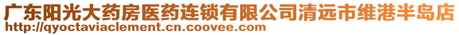 廣東陽光大藥房醫藥連鎖有限公司清遠市維港半島店