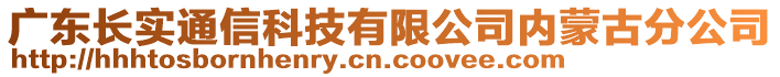 廣東長(zhǎng)實(shí)通信科技有限公司內(nèi)蒙古分公司