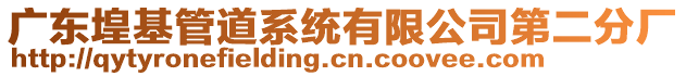 廣東堭基管道系統(tǒng)有限公司第二分廠