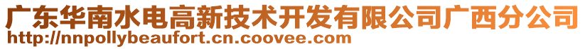 廣東華南水電高新技術(shù)開發(fā)有限公司廣西分公司