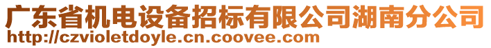 廣東省機電設備招標有限公司湖南分公司