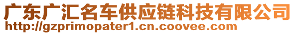 廣東廣匯名車供應鏈科技有限公司