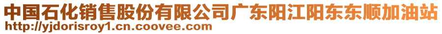 中國石化銷售股份有限公司廣東陽江陽東東順加油站