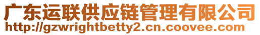 廣東運(yùn)聯(lián)供應(yīng)鏈管理有限公司