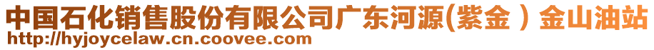 中國石化銷售股份有限公司廣東河源(紫金）金山油站