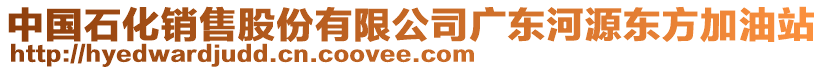 中國(guó)石化銷(xiāo)售股份有限公司廣東河源東方加油站