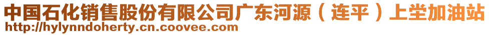 中國石化銷售股份有限公司廣東河源（連平）上坣加油站