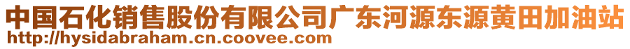 中國(guó)石化銷售股份有限公司廣東河源東源黃田加油站