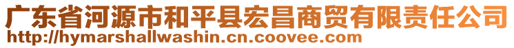 廣東省河源市和平縣宏昌商貿(mào)有限責(zé)任公司