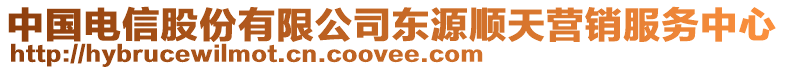 中國(guó)電信股份有限公司東源順天營(yíng)銷(xiāo)服務(wù)中心