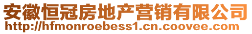 安徽恒冠房地產(chǎn)營銷有限公司