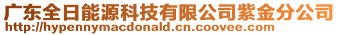 廣東全日能源科技有限公司紫金分公司