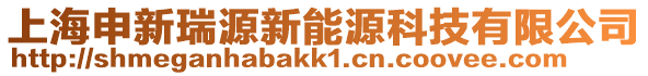 上海申新瑞源新能源科技有限公司