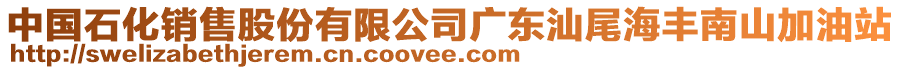 中國(guó)石化銷售股份有限公司廣東汕尾海豐南山加油站