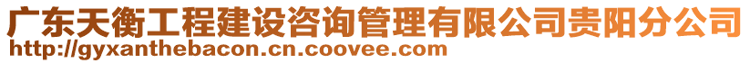 廣東天衡工程建設咨詢管理有限公司貴陽分公司