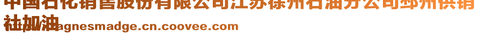 中國石化銷售股份有限公司江蘇徐州石油分公司邳州供銷
社加油