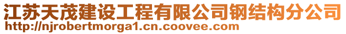 江蘇天茂建設(shè)工程有限公司鋼結(jié)構(gòu)分公司