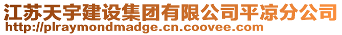 江蘇天宇建設集團有限公司平涼分公司