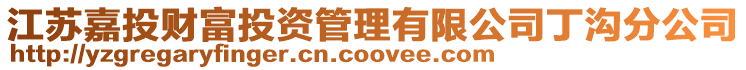 江蘇嘉投財富投資管理有限公司丁溝分公司