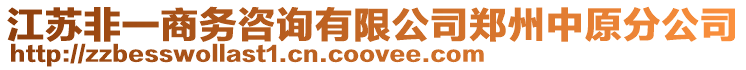 江蘇非一商務咨詢有限公司鄭州中原分公司