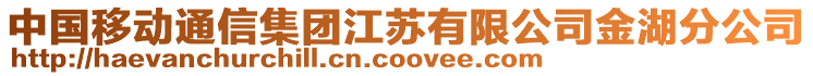 中國(guó)移動(dòng)通信集團(tuán)江蘇有限公司金湖分公司