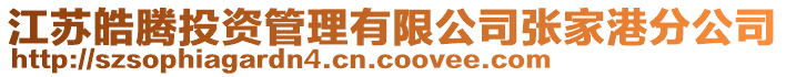 江蘇皓騰投資管理有限公司張家港分公司