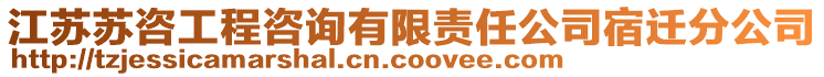 江蘇蘇咨工程咨詢有限責(zé)任公司宿遷分公司