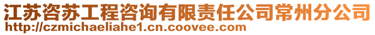 江蘇咨蘇工程咨詢有限責(zé)任公司常州分公司