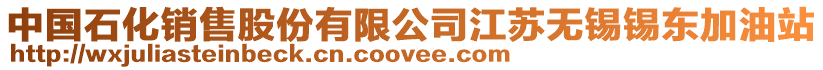 中國石化銷售股份有限公司江蘇無錫錫東加油站