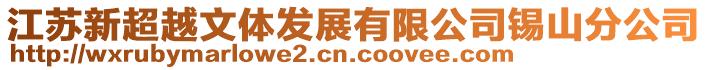 江蘇新超越文體發展有限公司錫山分公司