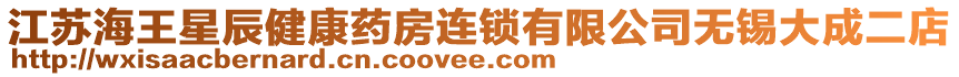 江蘇海王星辰健康藥房連鎖有限公司無錫大成二店