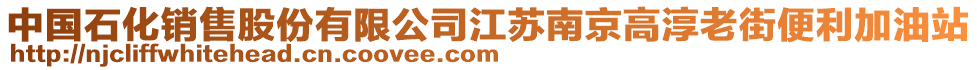 中國石化銷售股份有限公司江蘇南京高淳老街便利加油站