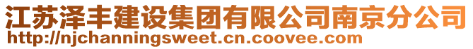 江蘇澤豐建設(shè)集團有限公司南京分公司