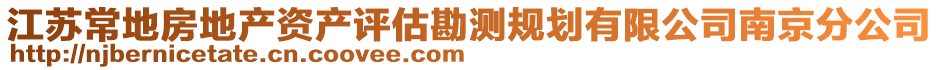 江蘇常地房地產(chǎn)資產(chǎn)評(píng)估勘測(cè)規(guī)劃有限公司南京分公司