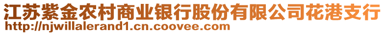 江蘇紫金農村商業銀行股份有限公司花港支行